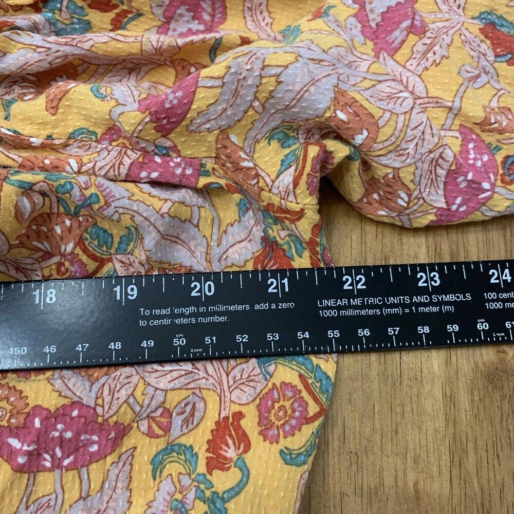 Cupcakes and Cashmere Womens Sz M Peasant Blouse Fall Floral Cottagecore Boho​​ - Picture 6 of 7
